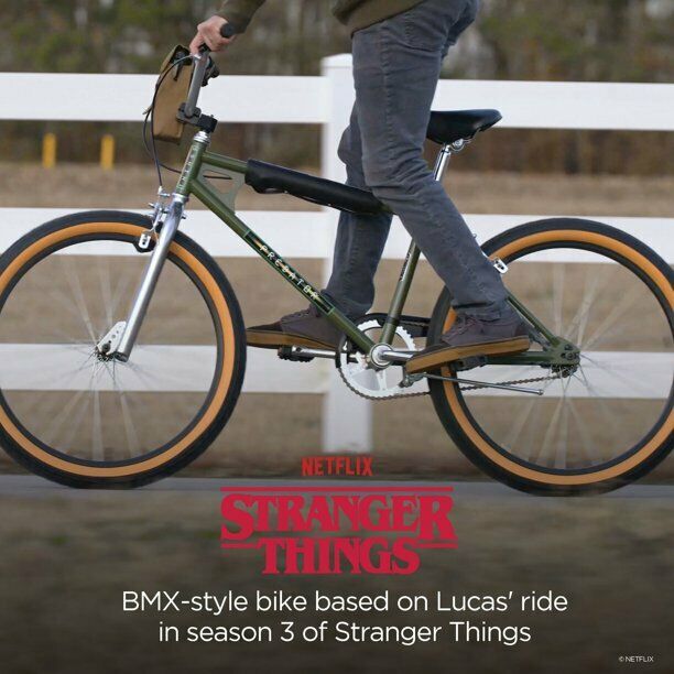 Netflix Stranger Things Lucas BMX Bike, 24-inch wheels, single speed, green - Fresh Stock Dated December 2025
