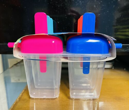 POPSICLE MAKER Mold Tray 6-ct Pk Ice-cream Ice Pop Frozen Smoothie Maker Tray A+ - Fresh Stock Dated February 2026