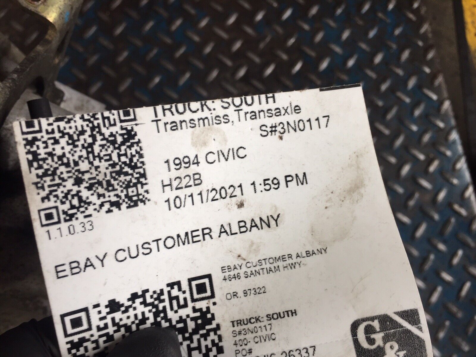 ✅ 92-95 Honda Civic EX SI 1.6 VTEC 5 Speed Manual Transmission Transaxle EG - Fresh Stock Dated January 2026