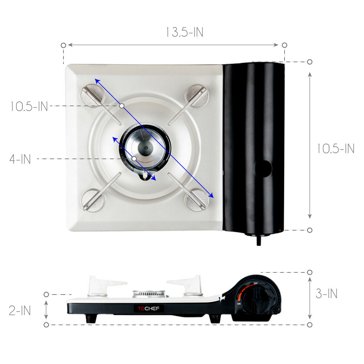 TECHEF - AGNI Portable Butane Gas Stove Burner [Renewed / Refurbished] - Fresh Stock Dated February 2026