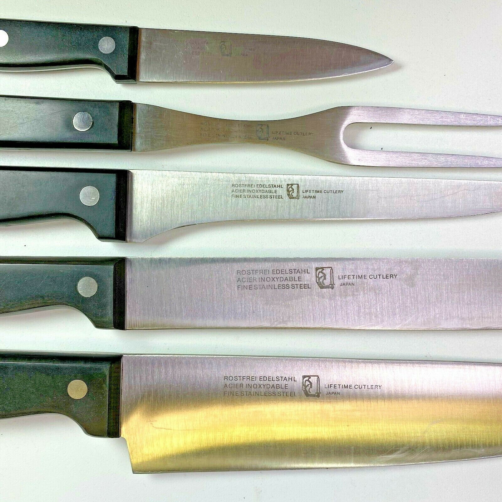 4 Knives 1 Fork LC Germain Fine Stainless Steel Lifetime Cutlery Japan Block - Fresh Stock Dated January 2026