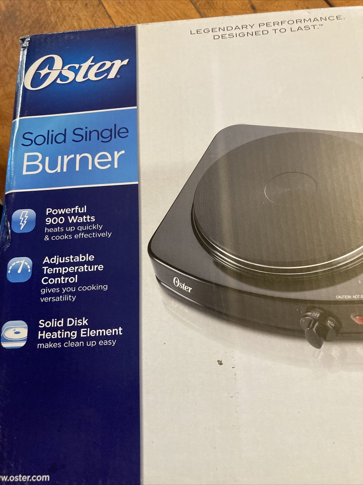 OSTER Single Burner Table Stove, Blk, Adjustable 900 Watts CKSTSB100-B New! - Fresh Stock Dated February 2026