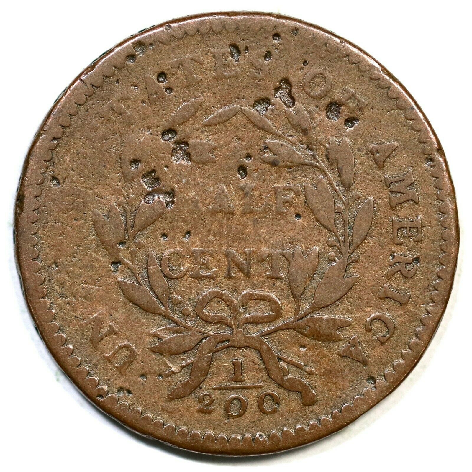 1794 C-3a R-5 Small Edge Letters Liberty Cap Half Cent Coin 1/2c - Fresh Stock Dated December 2025