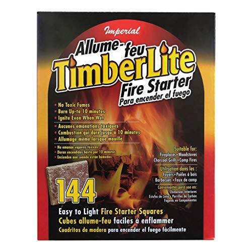Imperial KK0313 Timberlite Fire Starter, 144 Squares, Brown, 144 Pack - Fresh Stock Dated January 2026