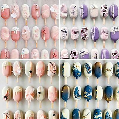 Popsicle Molds, 2 Pack Cake Pop Molds Silicone, 4 Cavities Homemade Cakesicle 5 - Fresh Stock Dated February 2026