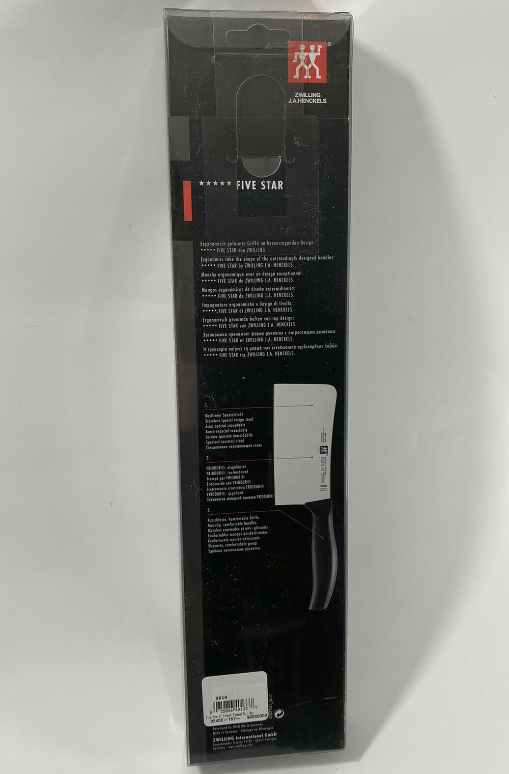 Zwilling J.A. Henckels Five Star 6 inch Chef Cleaver Chinese Vegetable Knife - Fresh Stock Dated January 2026