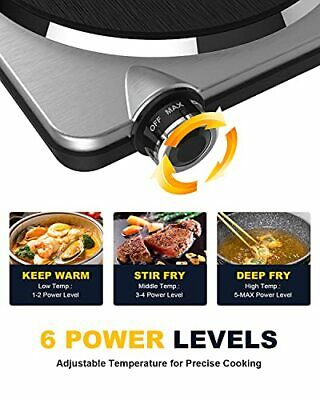Portable Ceramic Infrared Cooktop, Double Infrared Burner for Cooking, 1800W - Fresh Stock Dated January 2026