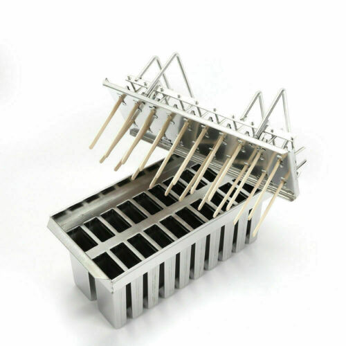 20PCS Stainless Steel Frozen Popsicle Molds Ice Cream Pop Maker Freezer Tray - Fresh Stock Dated February 2026