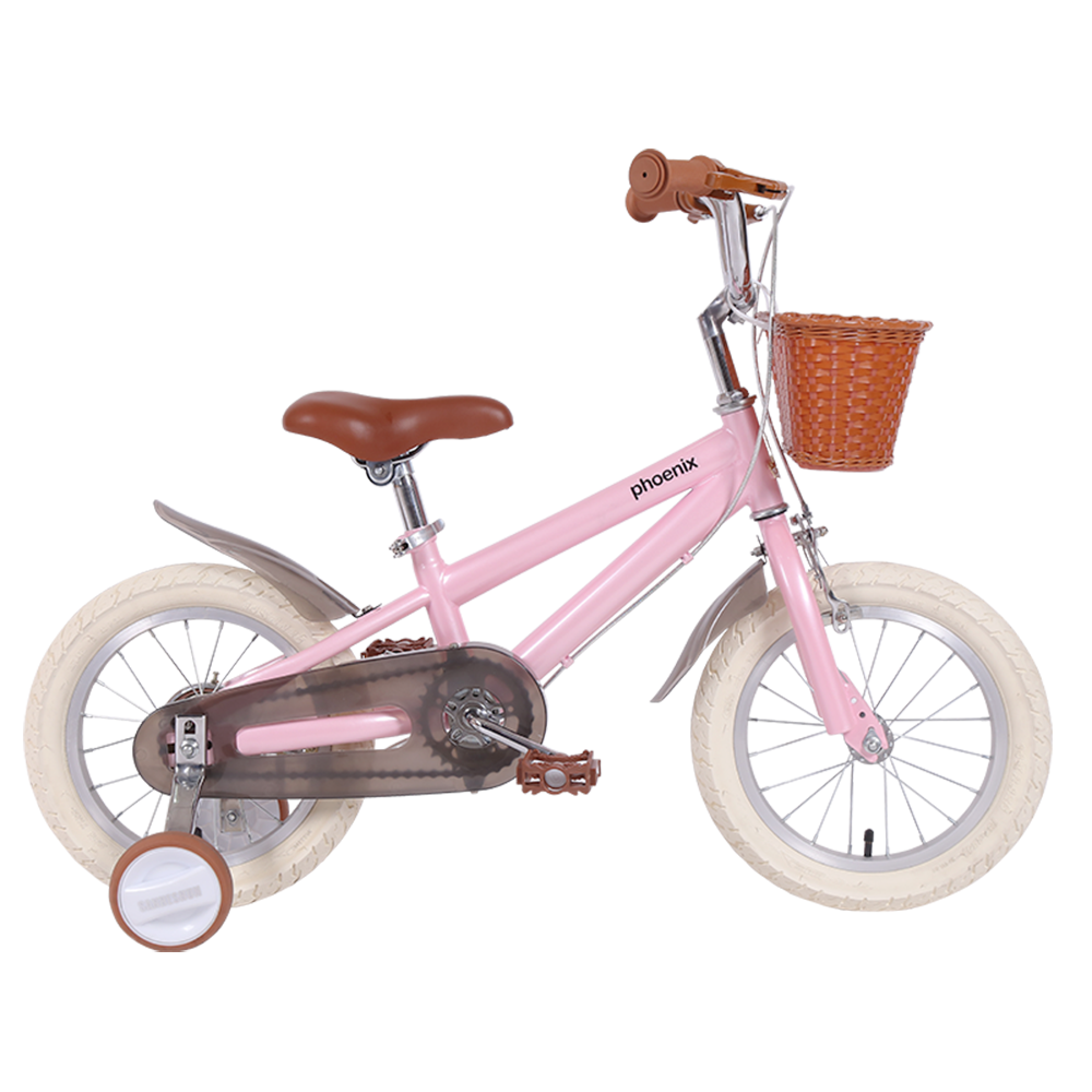 Phoenix 18inch Kids Bike Pink Yellow With Training Wheels For Ages 3-12 Chilren - Fresh Stock Dated December 2025