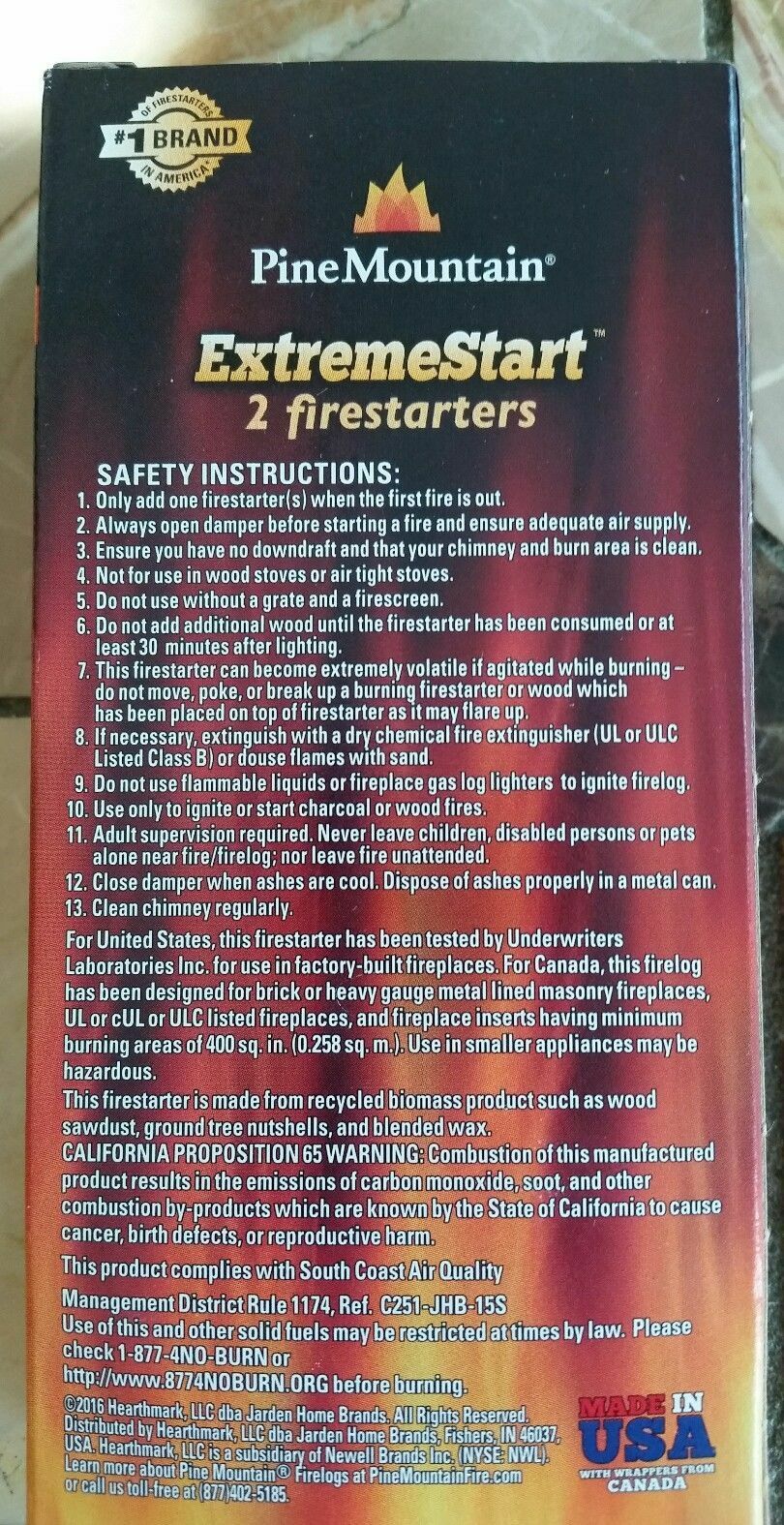 Pine Mountain ExtremeStart Firestarter NEW 2 pack 152371 - Fresh Stock Dated January 2026