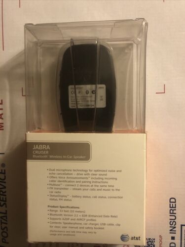 Jabra Cruiser Bluetooth Wireless In Car Speaker New - Fresh Stock Dated December 2025