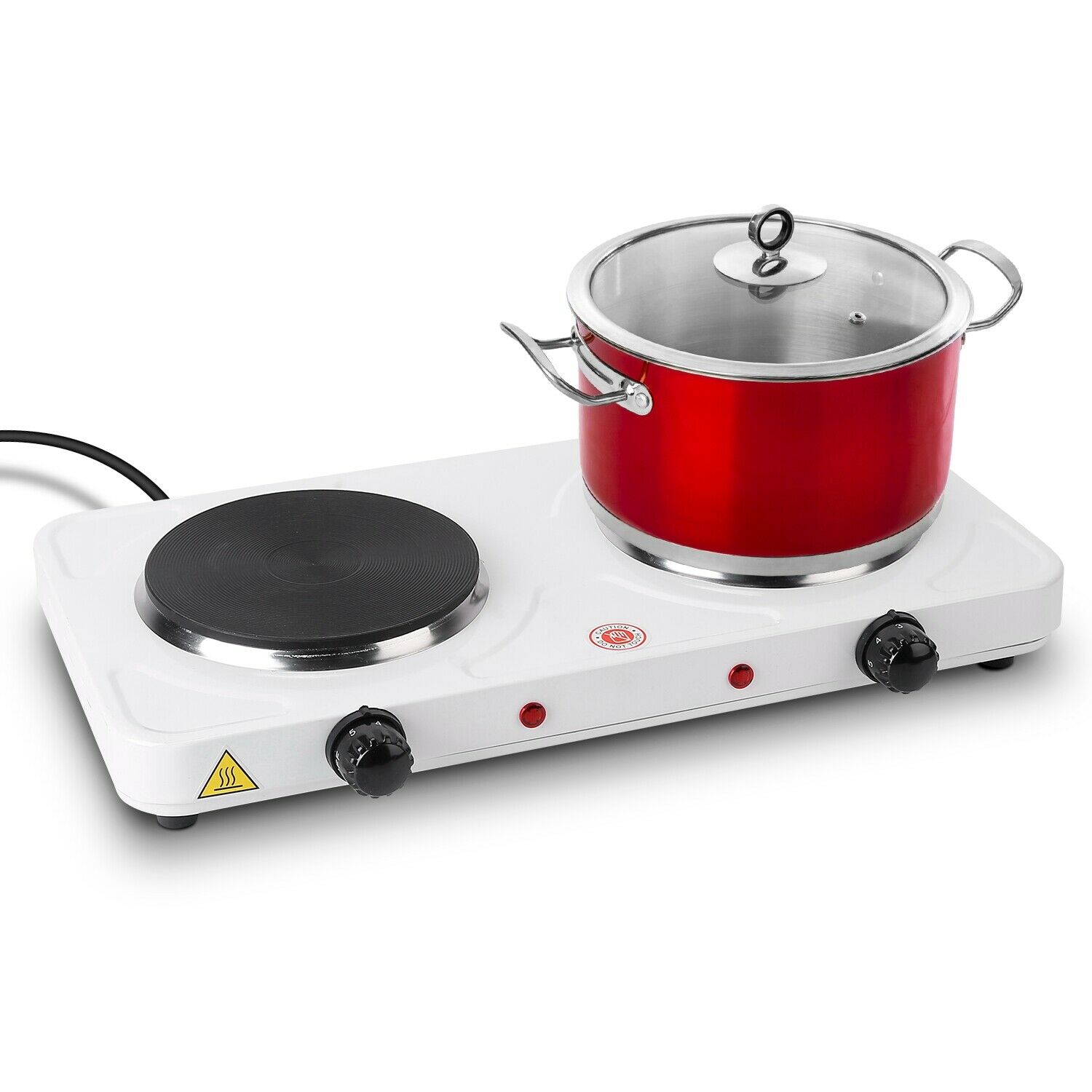 2000W Electric Cooking Dorm Double Burner Hot Plate Heating Kitchen Cooker Stove - Fresh Stock Dated February 2026
