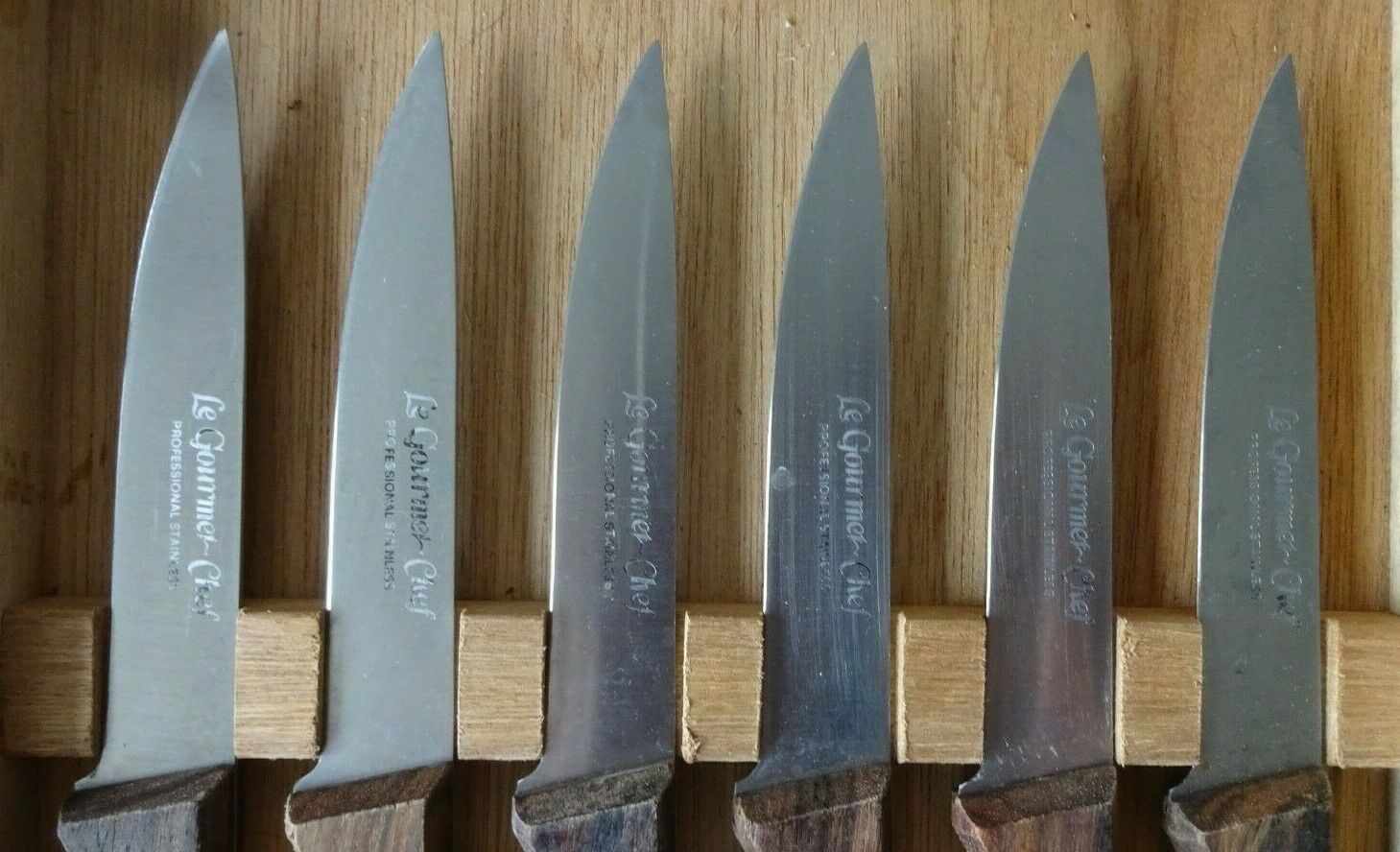 6 Regent Sheffield Le Gourmet Chef Stainless Knives Wood Handles in Box JAPAN - Fresh Stock Dated January 2026
