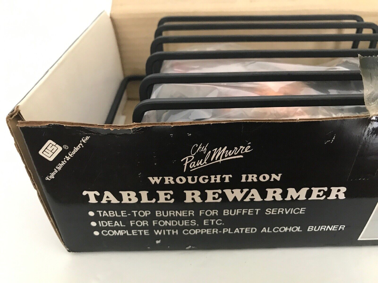 Wrought Iron Table Top Burner Table Rewarmer Chef Paul Murre No.113183 - Fresh Stock Dated February 2026