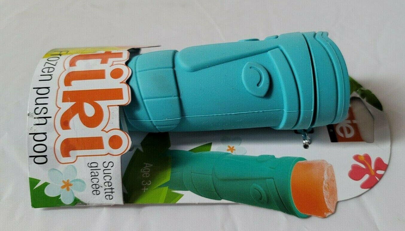 Joie Tiki-Themed Frozen Push Pop Stick Silicone Ice Popsicle Mold Blue NIP - Fresh Stock Dated February 2026