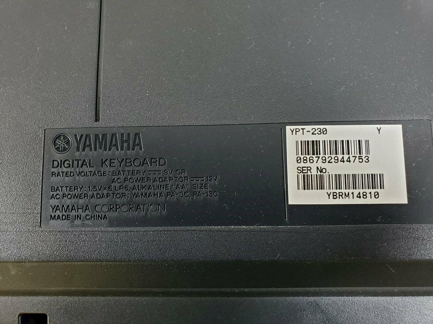 Yamaha Digital Keyboard YPT-230 - Fresh Stock Dated December 2025