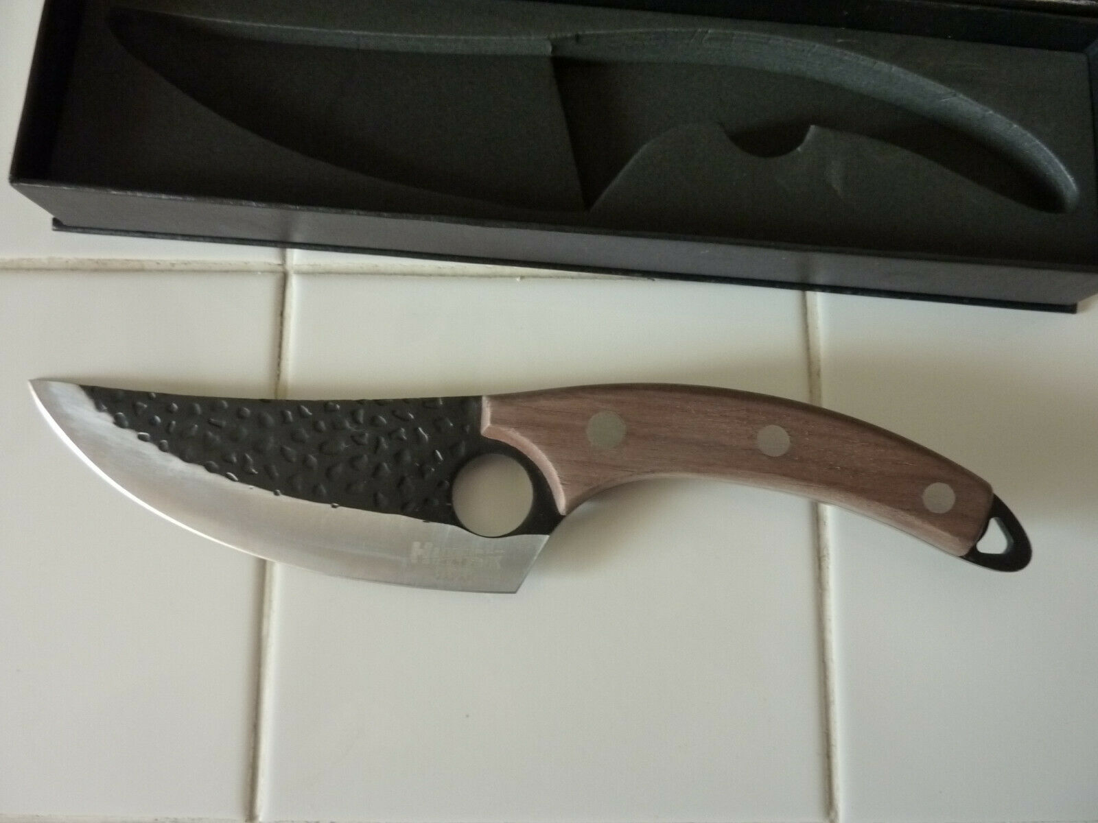 HUUSK HANDMADE PERFECTLY BALANCED JAPANESE STEEL PREMIUM CONTROL KNIFE W/SHEATH - Fresh Stock Dated January 2026