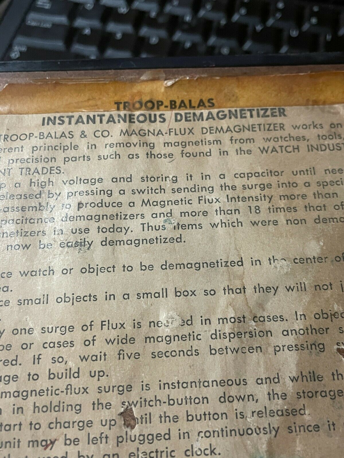 Magna Flux Demagnetizer Working Nice Watchmakers tool - Fresh Stock Dated December 2025