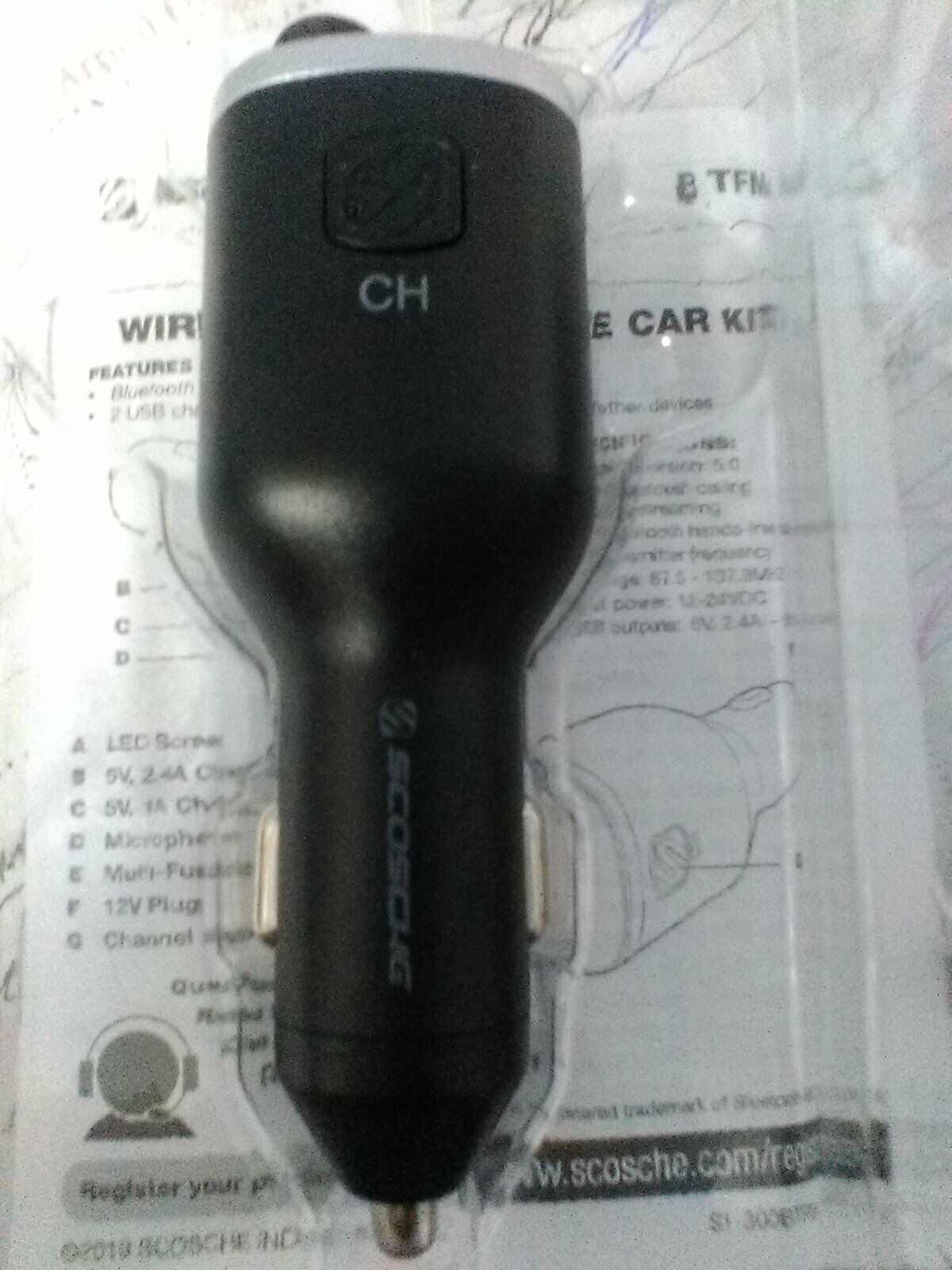 Scosche Wireless Hands-Free Car Kit (BTFM4) - Fresh Stock Dated December 2025