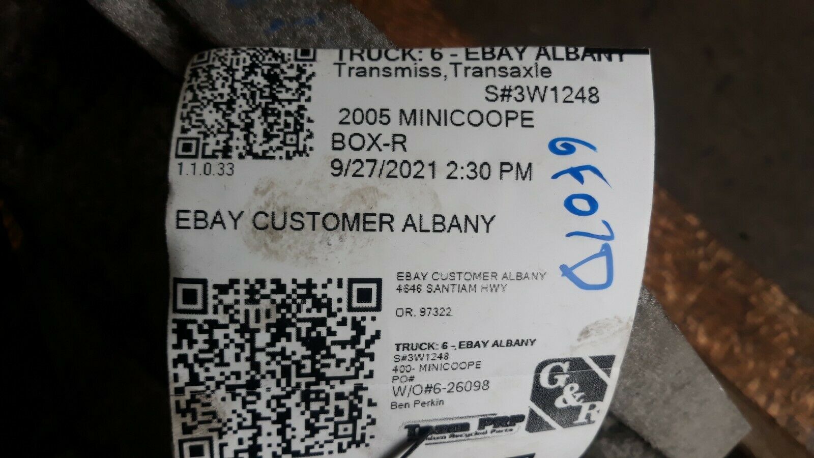 2005-2008 Mini Cooper Manual Transmission 6 Speed w/o LSD 80K MILES - Fresh Stock Dated December 2025