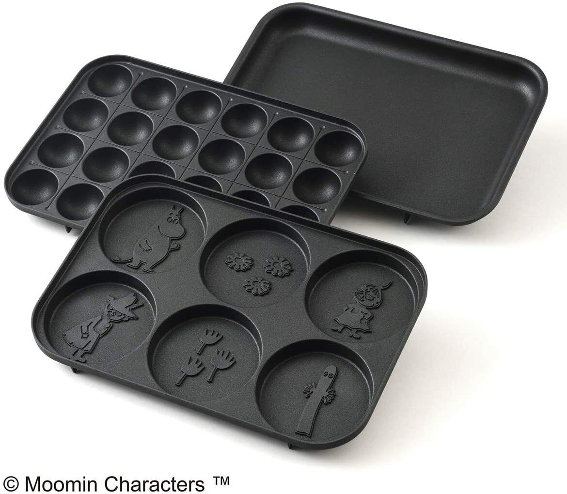 BRUNO Moomin Compact Hot Plate BOE059-BGR Includes 3 plates Takoyaki Cute Japan - Fresh Stock Dated February 2026