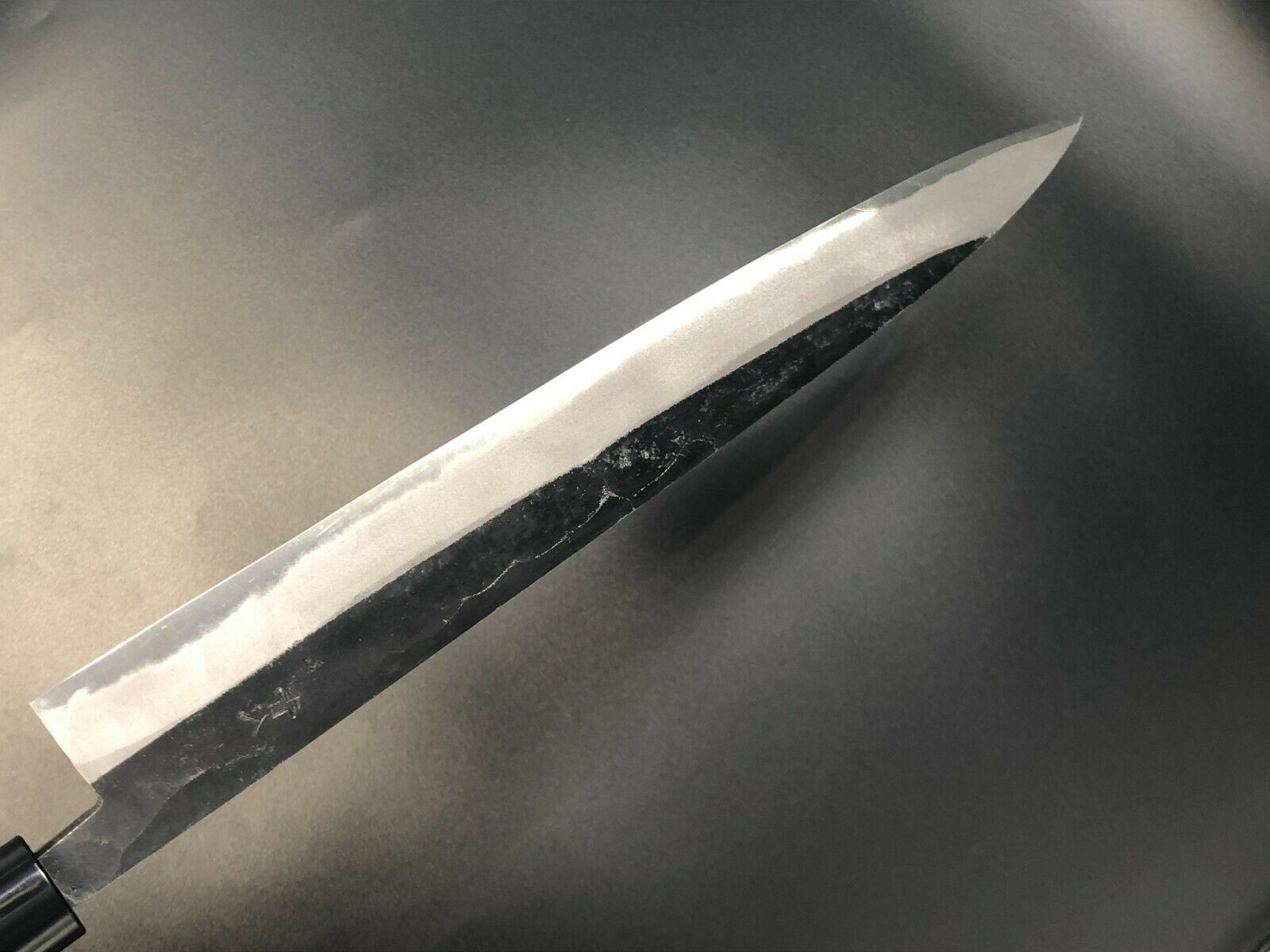 Japanese Kurouchi Forged Slicer Knife Sujihiki 285mm(11in) Blue#2 Double-Bevel - Fresh Stock Dated January 2026