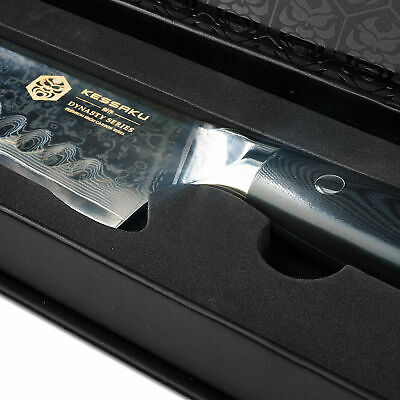 Kessaku Santoku Knife Dynasty 67-Layer Japanese Damascus Stainless Steel 7-Inch - Fresh Stock Dated January 2026