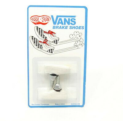Kool Stop bicycle bike Vans BMX THREADED brake pads WHITE (PAIR) *MADE IN USA* - Fresh Stock Dated December 2025