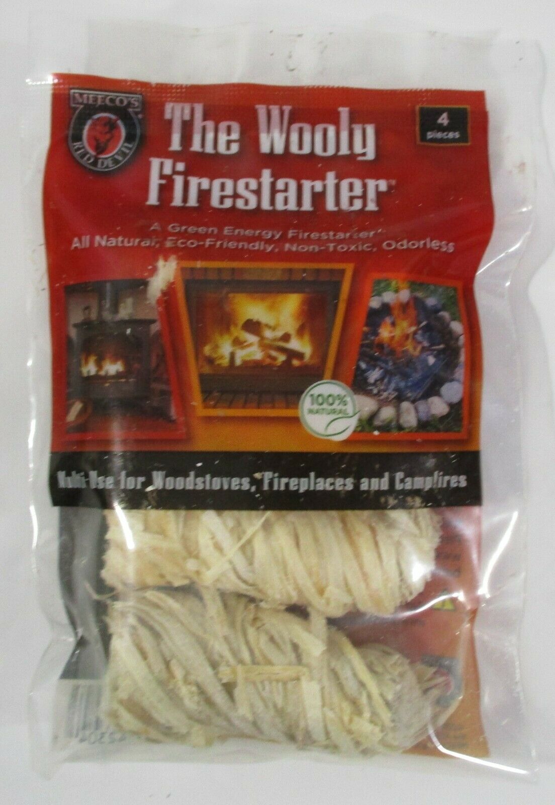 3 New Pks The Wooly Fire starter 12 Pieces Total Charcoal Grill Fireplace Stove - Fresh Stock Dated December 2025