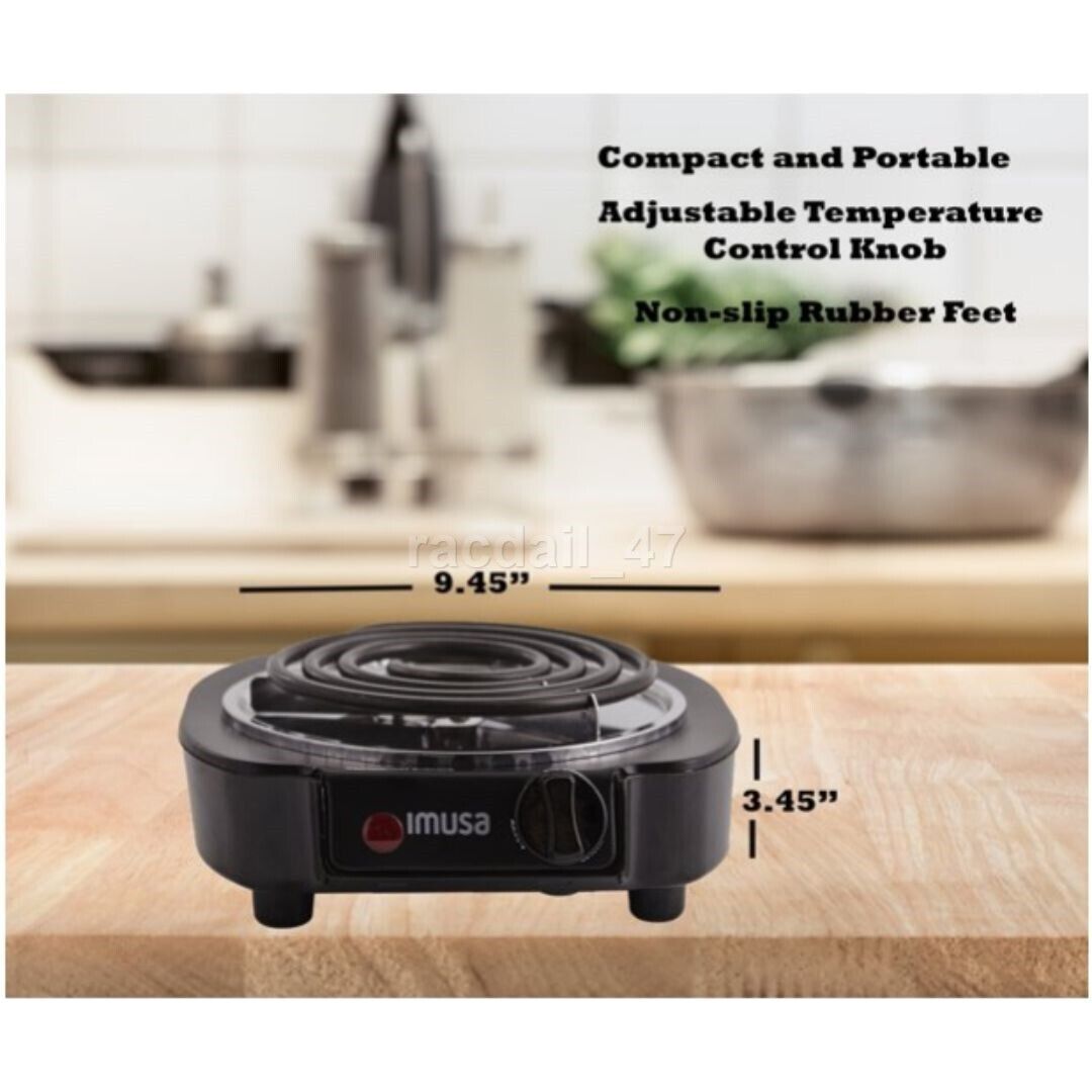 Portable Electric Single Burner1100Watts Hot Plate Countertop Stove Cooking Dorm - Fresh Stock Dated February 2026