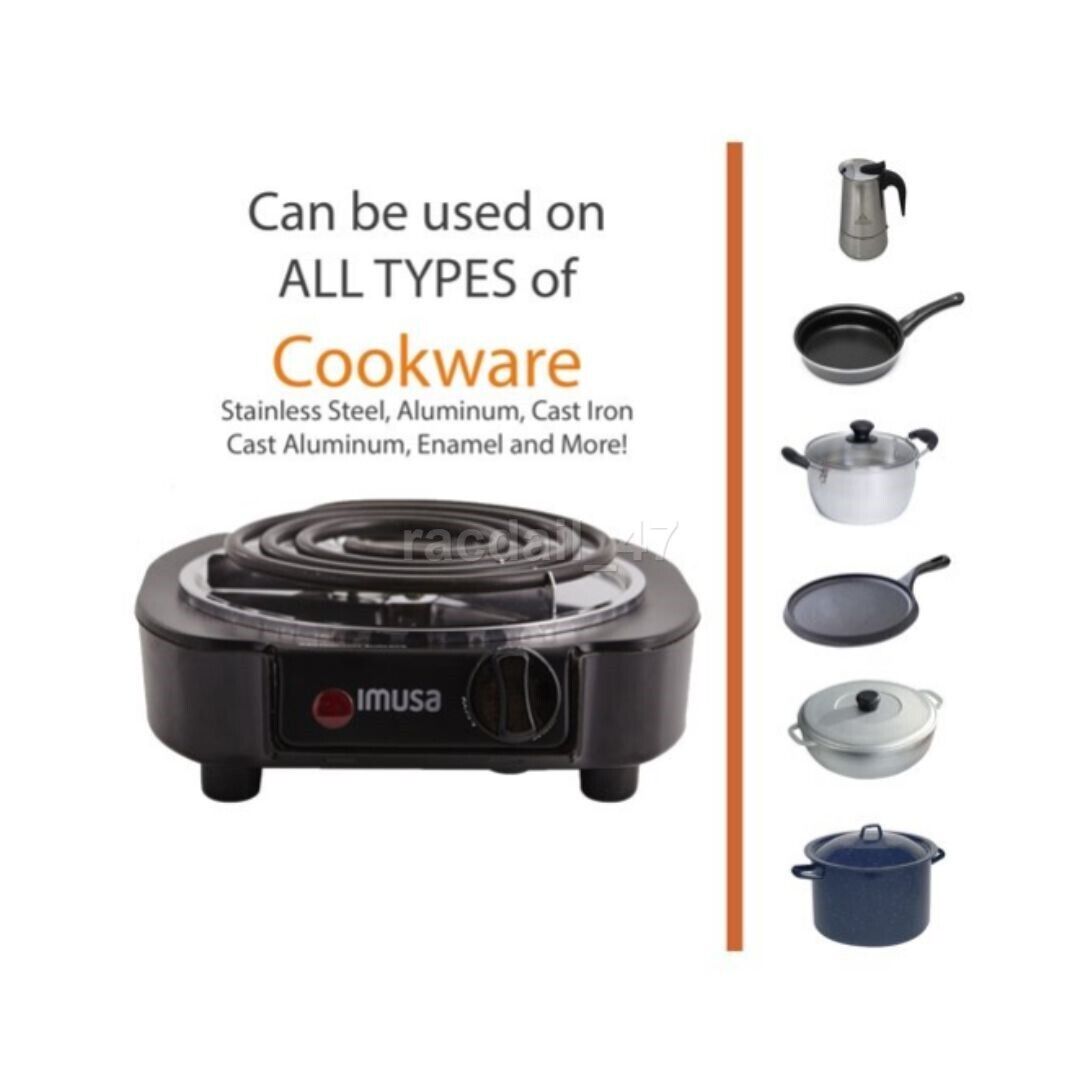 Portable Electric Single Burner1100Watts Hot Plate Countertop Stove Cooking Dorm - Fresh Stock Dated February 2026