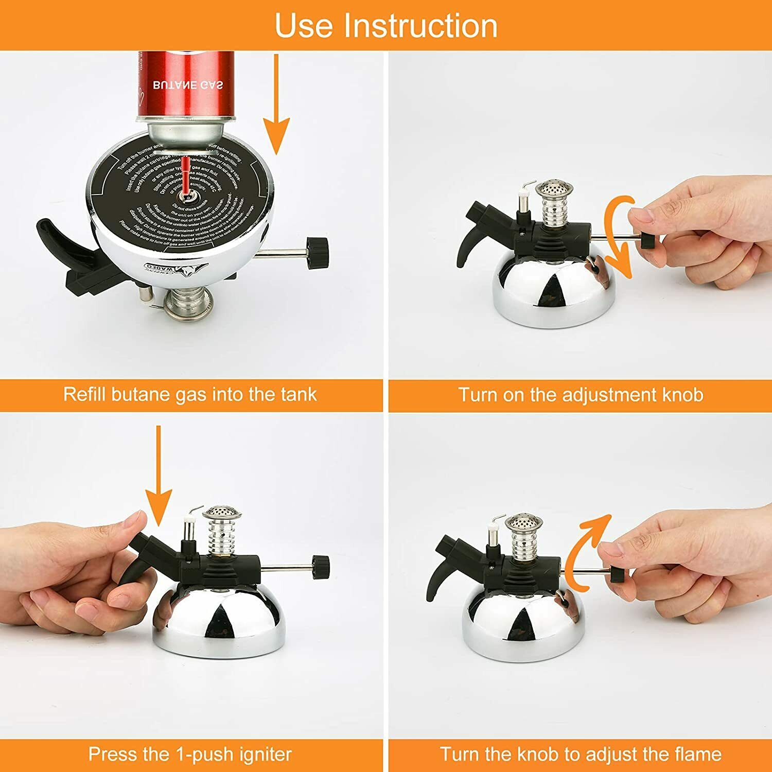 Mini Butane Burner, Tabletop Burner & Aluminium Rack, Portable Burner, Cooking - Fresh Stock Dated January 2026