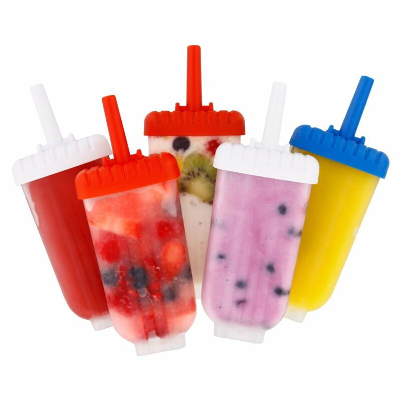 18 Pack Quality Frozen Ice Pop Popsicle Plastic Sticks Mold Form Maker BPA Free - Fresh Stock Dated February 2026