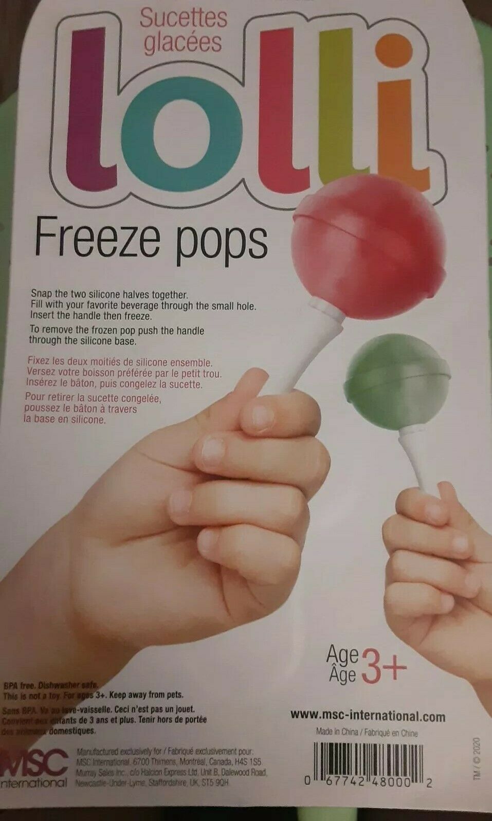 Joie Silicone lolli Freeze Ice Pop Maker Mold - Fresh Stock Dated February 2026