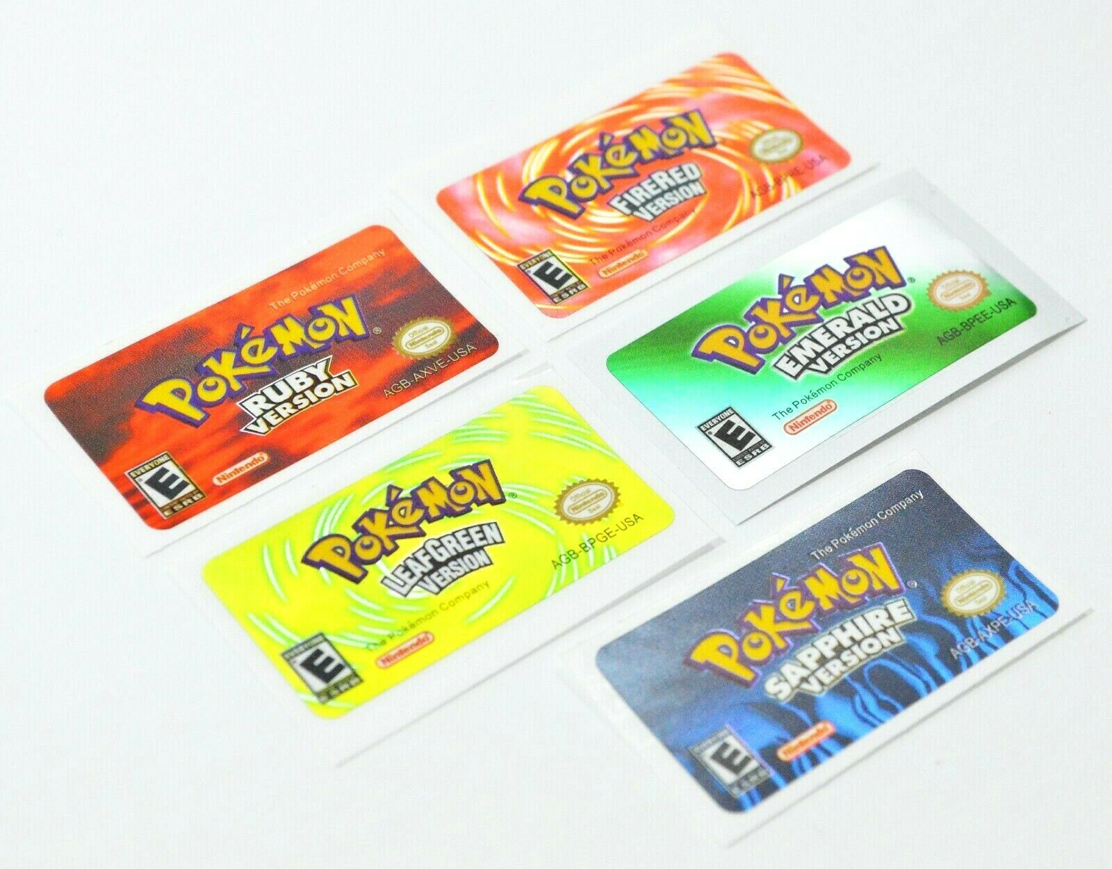 Pokemon GBA Replacement Labels Stickers SHINY FOIL METALLIC for Game Boy Advance - Fresh Stock Dated January 2026