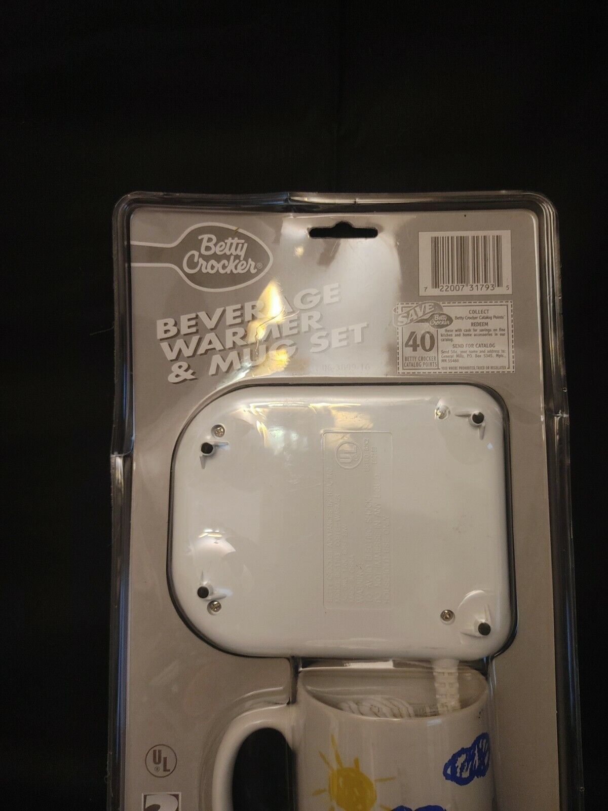 Betty Crocker Beverage Warmer And Mug Set 