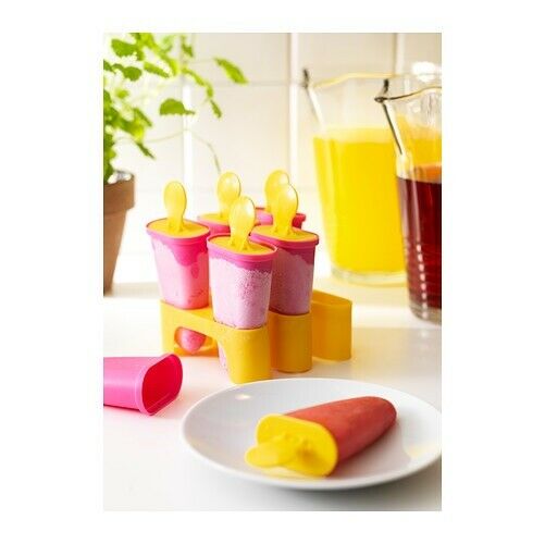 IKEA New Ice Pop Popsicle Mold Maker DIY Juice Bar Blue or Pink Randomly Ice - Fresh Stock Dated February 2026