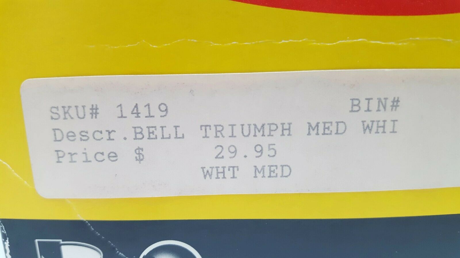 Vintage 1994 Bell Bike Bicycle Helmet Triumph Size M White 40th Anniversary USA - Fresh Stock Dated December 2025