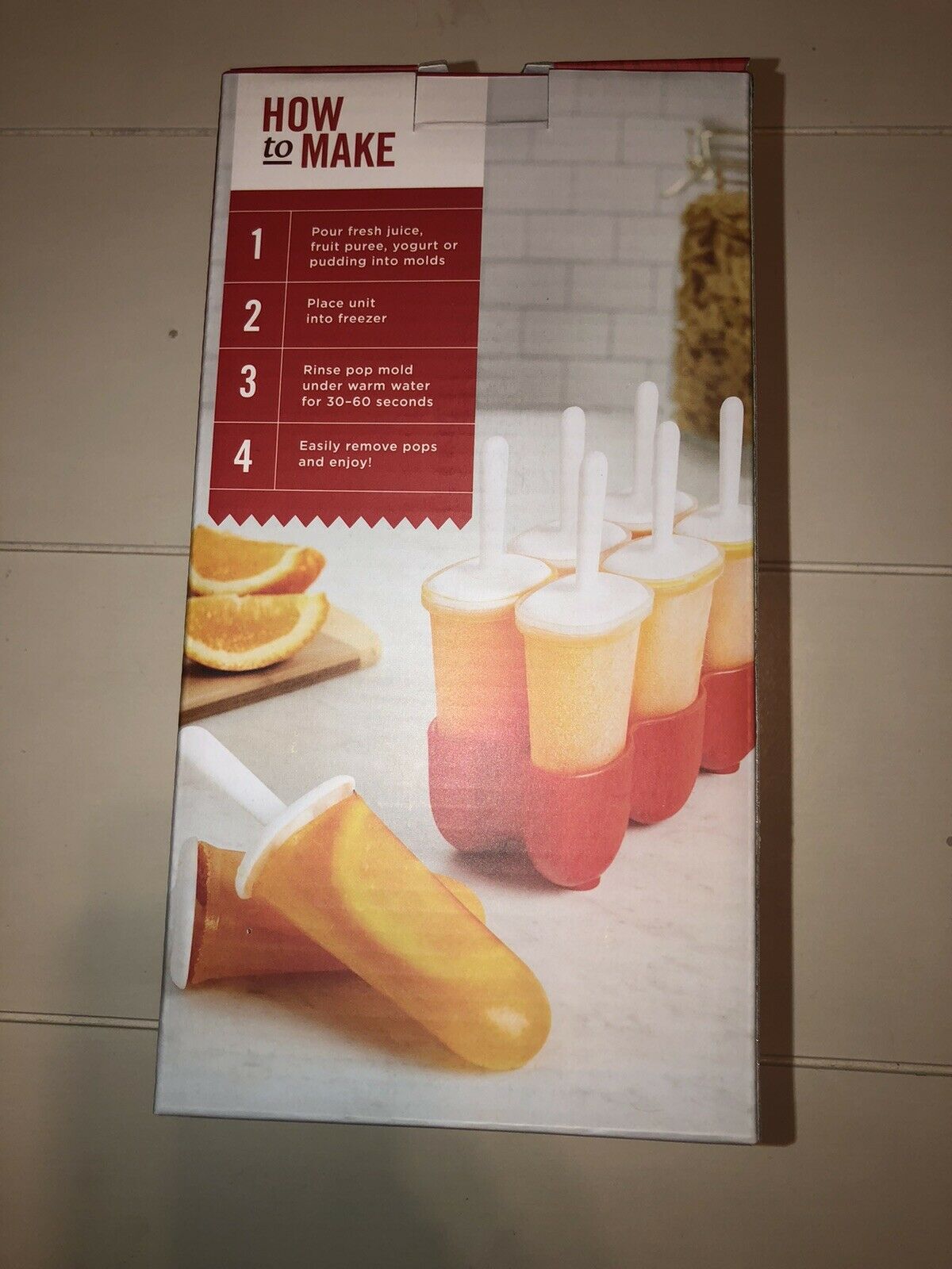 Koji 6 pack Ice Pop Molds for Juices, Purees, Yogurt or Pudding - Fresh Stock Dated February 2026