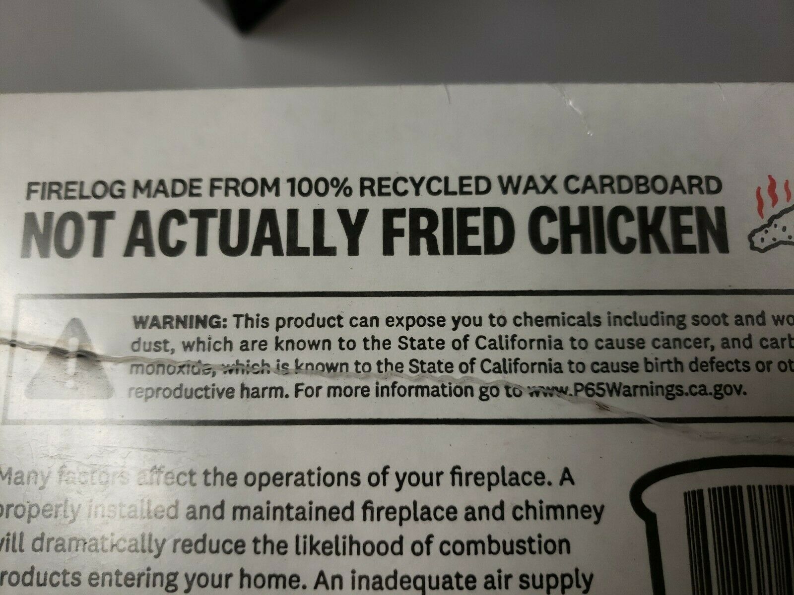 NIB KENTUCKY FRIED CHICKEN 11 HERBS & SPICES FIRELOG BY ENVIRO-LOG KFC - Fresh Stock Dated December 2025