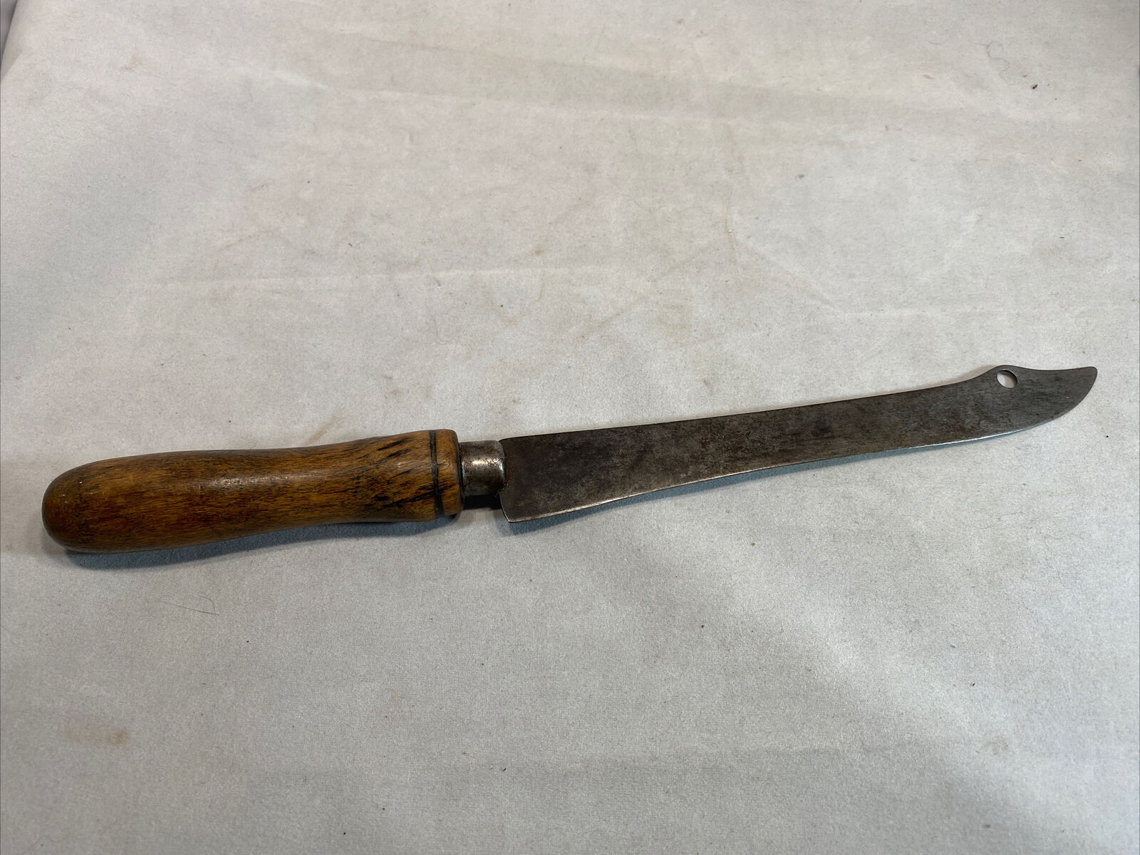 Vintage 1800s Roast Beef Slicing Knife With Hole Wood Custom Handle USA 7.5 Inch - Fresh Stock Dated February 2026