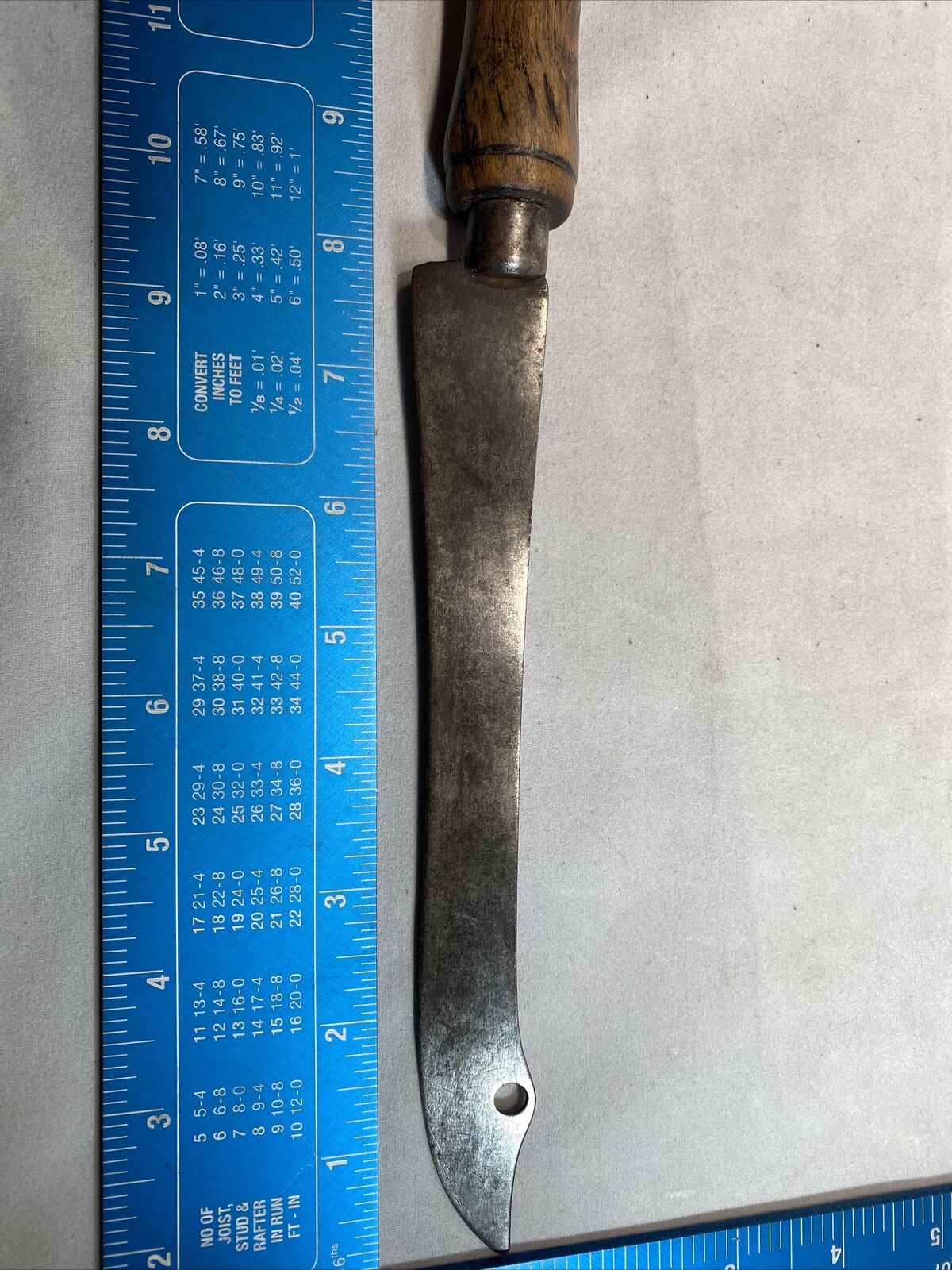 Vintage 1800s Roast Beef Slicing Knife With Hole Wood Custom Handle USA 7.5 Inch - Fresh Stock Dated February 2026