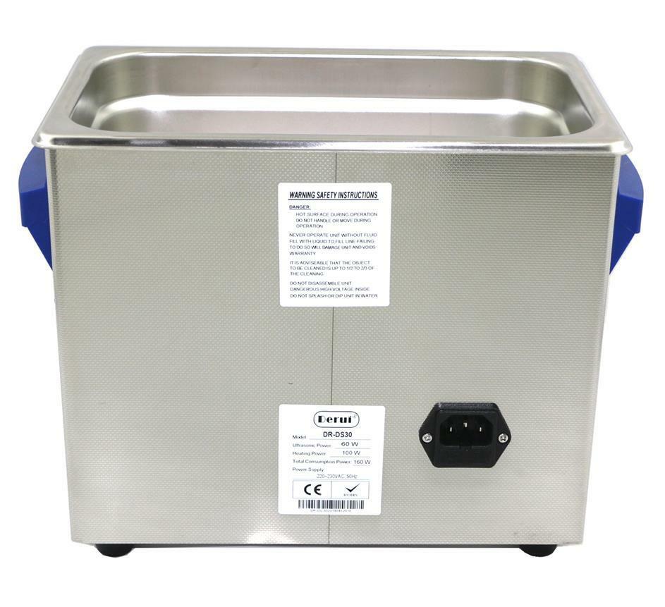 Ultrasonic Cleaner 4L With Degas Sweep 160W DR-DS40 Dental Lab Stainless Steel - Fresh Stock Dated December 2025