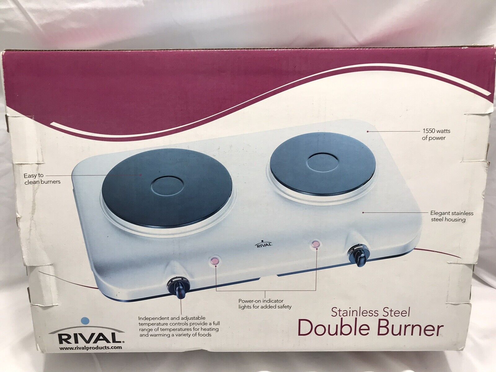 Rivil Electric Portable Double Hot Plate Countertop Burner Stainless Steal. 🔥 - Fresh Stock Dated February 2026