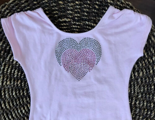 Set of 2 JACQUES MORET Girls 4T Sparkle Hearts Ballerina Slipper Ballet Leotards - Fresh Stock Dated December 2025