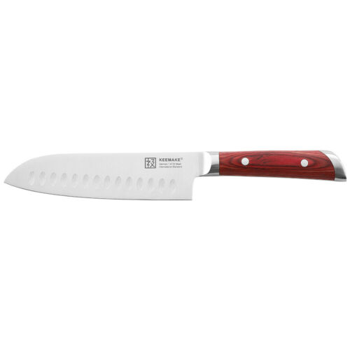 Razor sharp 7 inch santoku knife German stainless steel blade cutlery tools USA - Fresh Stock Dated January 2026