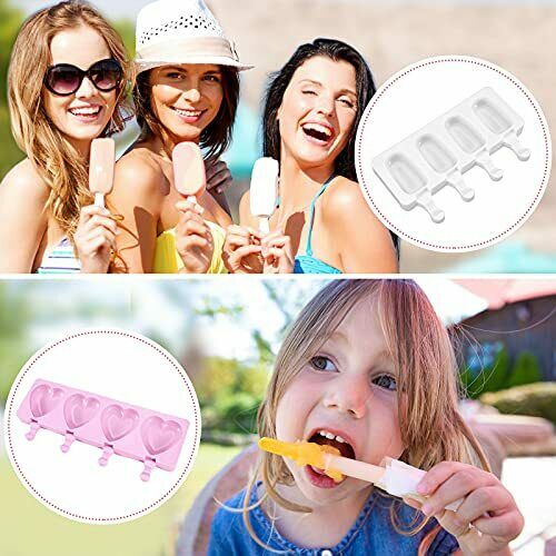 2 Pieces Silicone Cakesicle Mould Popsicle Moulds Set with 50 Pieces Wooden S... - Fresh Stock Dated February 2026