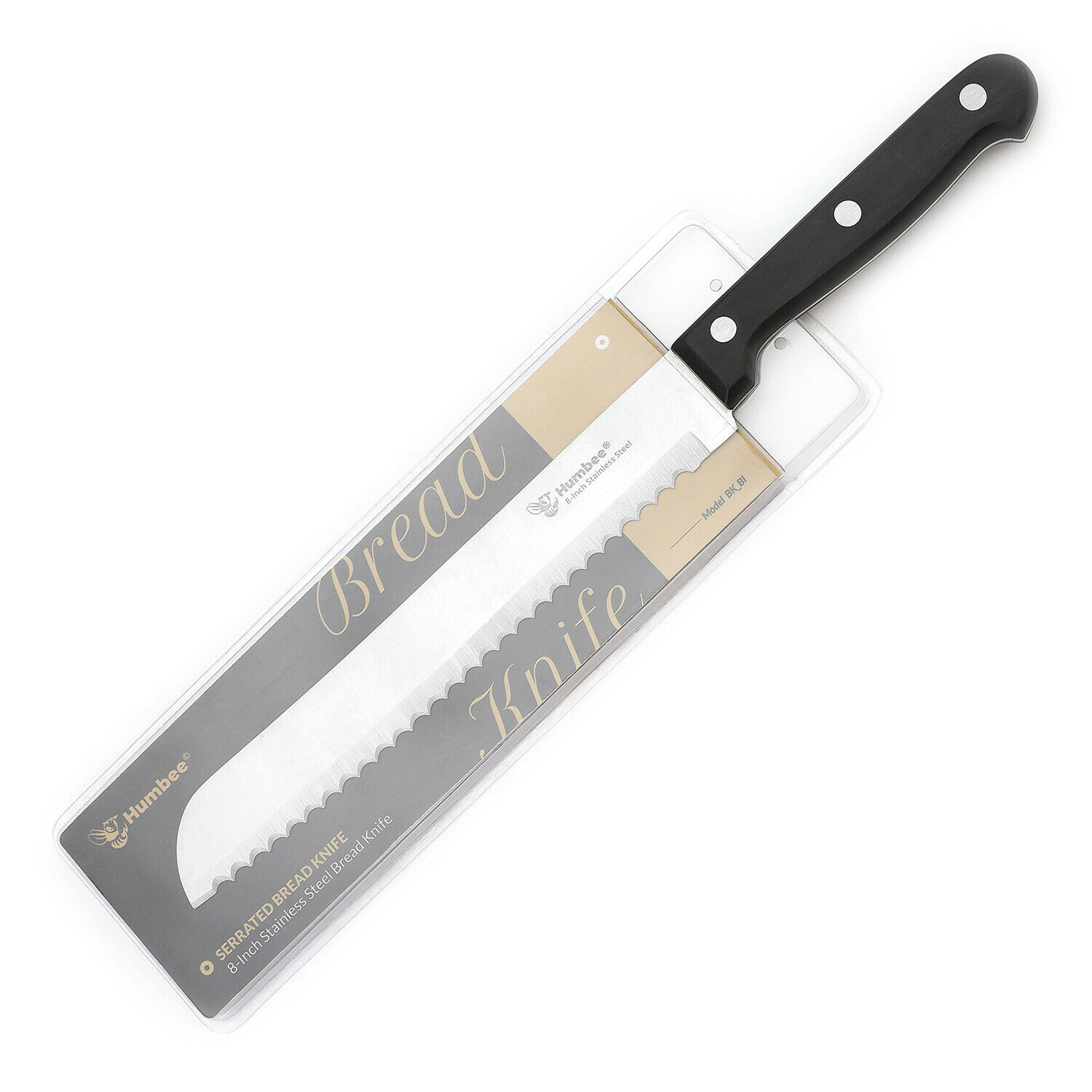 Bread Knife, 8 Inch Stainless Steel Serrated Bread Knife - Fresh Stock Dated January 2026