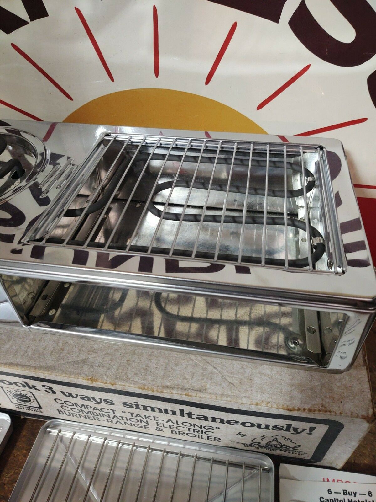 Vintage Lady Winsted Broil-R-Ange Combo Capitol Stove with Original Box Papers - Fresh Stock Dated February 2026