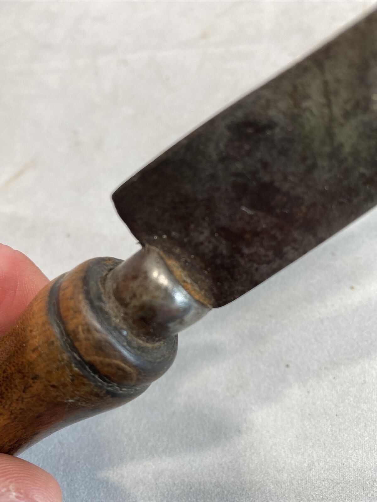 Vintage 1800s Roast Beef Slicing Knife With Hole Wood Custom Handle USA 7.5 Inch - Fresh Stock Dated February 2026